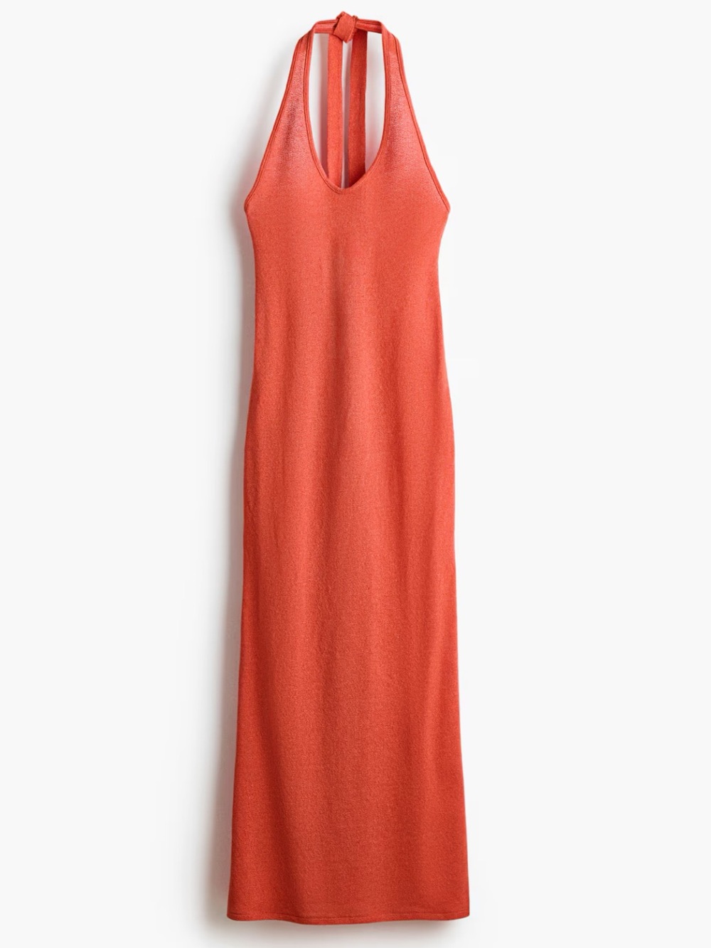 NWT H&M Coral Halter Maxi Dress - size Small